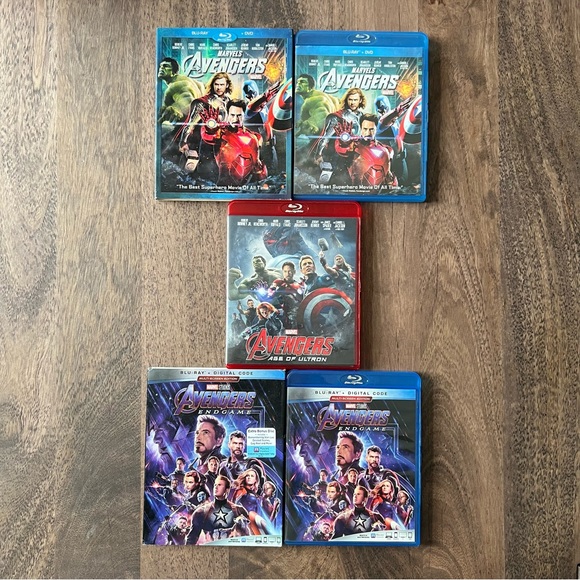 Marvel’s Avengers, Age of Ultron & Endgame Super Hero Films Blu-Ray & DVD Movies - Picture 2 of 3